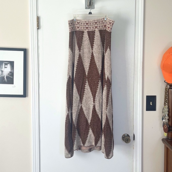 anthropologie cecilia prado diamond sweater maxi skirt